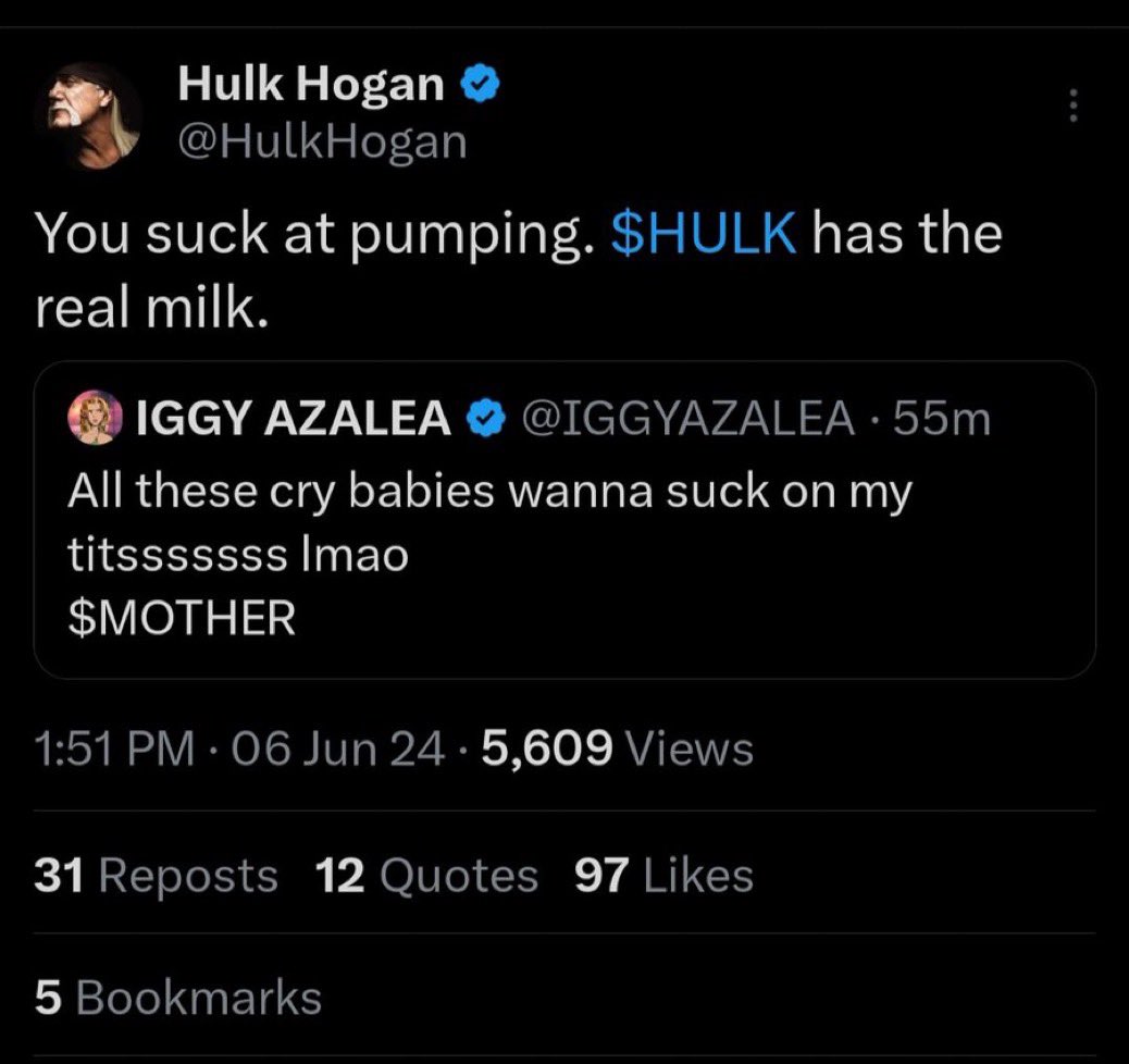 matwaveDOTeth's tweet image. HULK HOGAN RELEASED THE $HULK AKA HULKAMANIA TOKEN A YEAR AGO
THIS IS THE REAL ONE: BUPKYk9hqhjEn4cA7CkjbtRRb893hNoRYc1gp5D6YaCU