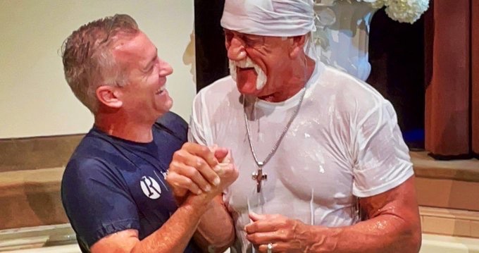 I grew up watching wrestling because of Hulk Hogan. I’m glad he glad his life to Christ and got baptized before he died. 
Rest in the bosom of the Lord Hulk.
#hulkhogan #Christianity #hulkamania