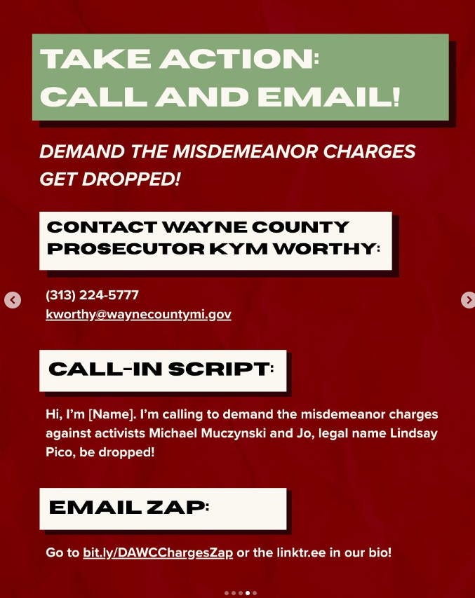HonestGlam's tweet photo. CALL  &amp; EMAIL WAYNE COUNTY PROSECUTOR KYM WORTHY TO DEMAND SHE DROP THE CHARGES ON JO &amp; MICHAEL! 

PROTESTING IS NOT A CRIME!

CALL &amp; E-MAIL KYM WORTHY:
313-224-5777
https://t.co/JQSd7Lv0AB or link in bio

https://t.co/XwvSJnev9H https://t.co/EF87LCKh0j