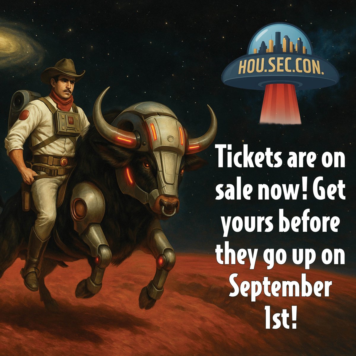 Don’t wait! Prices for HOU.SEC.CON. go up again on September 1st!

Join thousands of cybersecurity professionals for 2 action-packed days of learning, networking, and hands-on training. Register now at web.cvent.com/event/9ba9c5ea…

#HOUSECCON #LearnandDefend #Cybersecurity #Conference