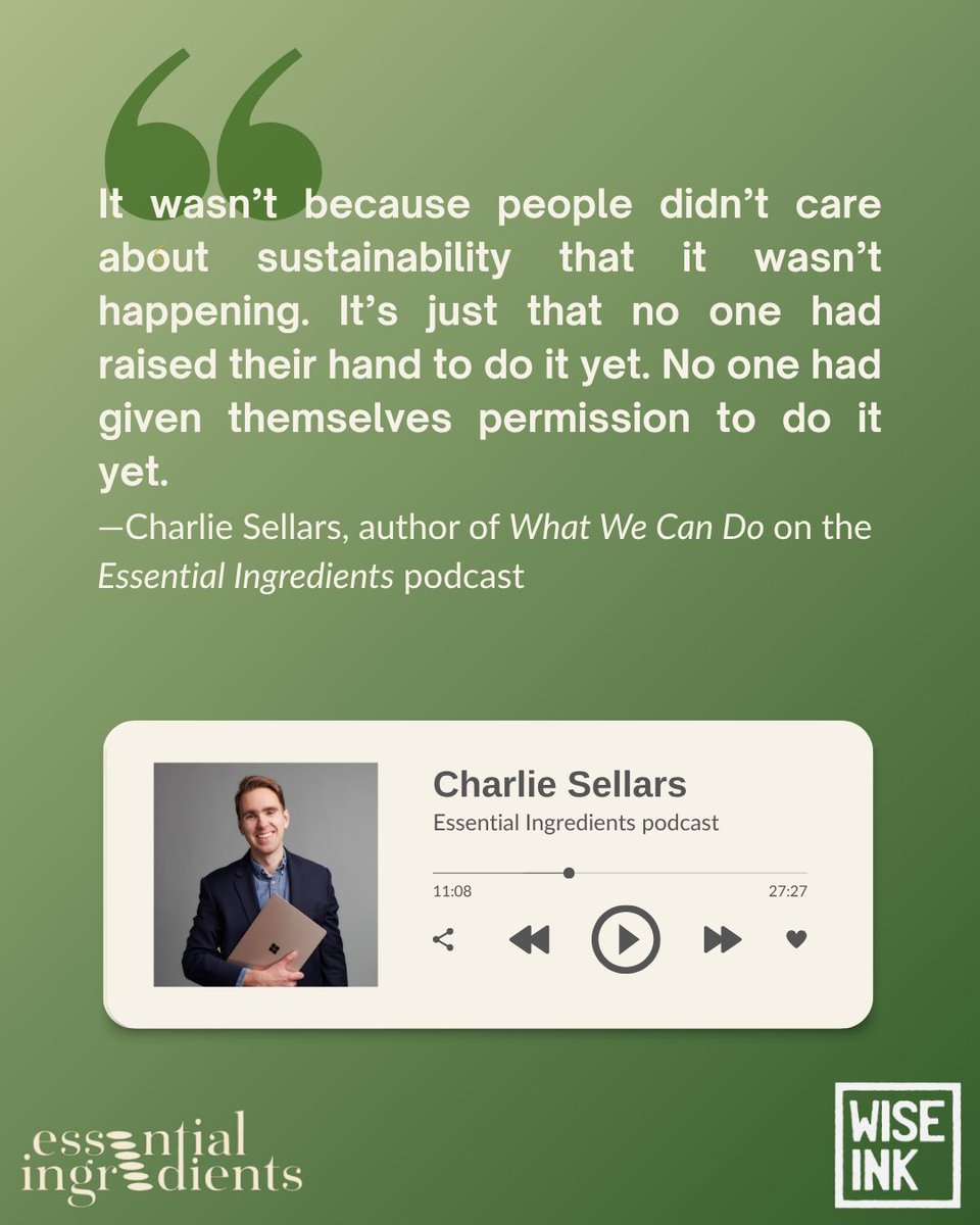 Microsoft Director of Sustainability and author of “What We Can Do” Charlie Sellars recently talked to Essential Ingredients host Justine Reichman on food sustainability and what “climate optimism” means to him.

Listen now! 🎧 buff.ly/HYlWvzS