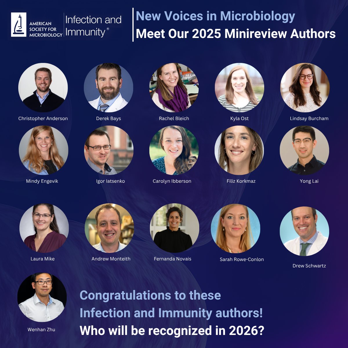 Know a rising star who studies host-microbe interactions? Nominate an exceptional early-career scientist to author a minireview in #IAIJournal’s 2026 New Voices in Microbiology Collection. Submit your nomination by Aug. 18: asm.social/2vO