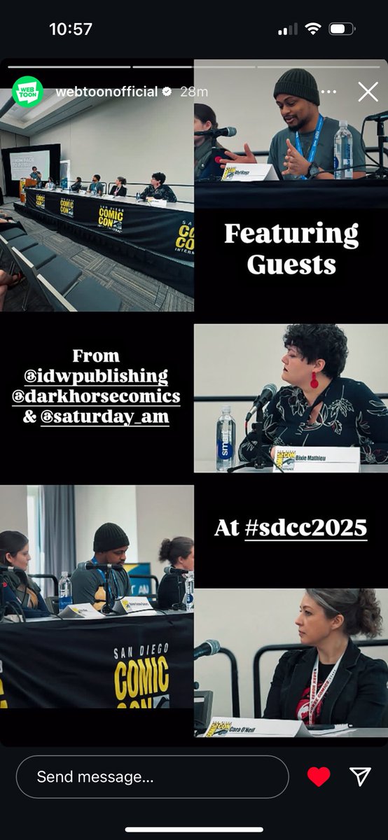 Great panel with Saturday AM, IDW, Dark Horse and WEBTOON. Next panel tomorrow