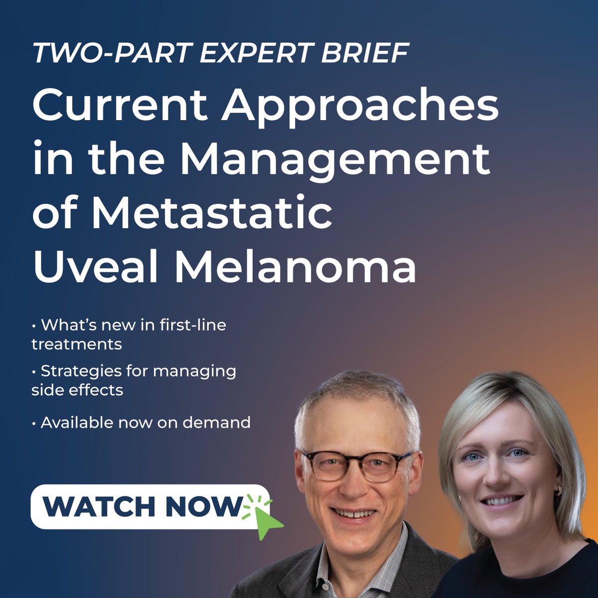 OncEd's tweet image. This 2-part expert brief provides practical tips for managing patients with metastatic uveal melanoma, focusing on new novel agents that are advancing treatments, as well as novel agents on the horizon.
🎥 ow.ly/rzGB50Ws4Hb
#mUM #MetastaticUvealMelanoma #UvealMelanoma