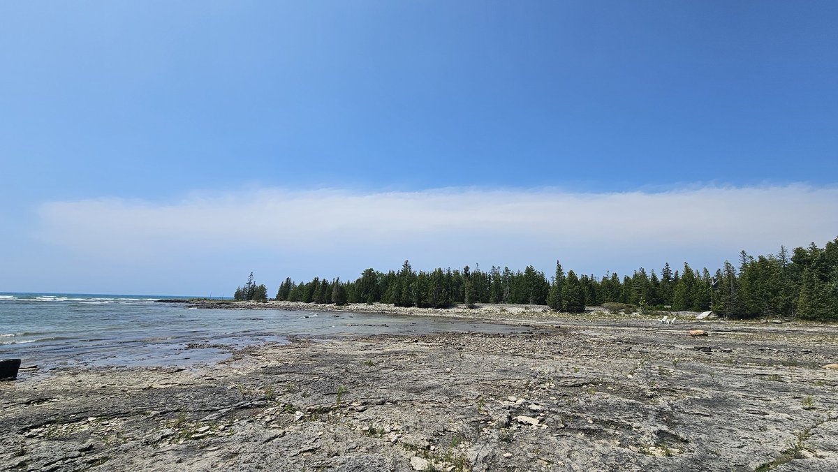 Looks like the big storm is preparing to cover the Bruce peninsula.   Pic taken just south of Tobermory.  #onstorm #onwx