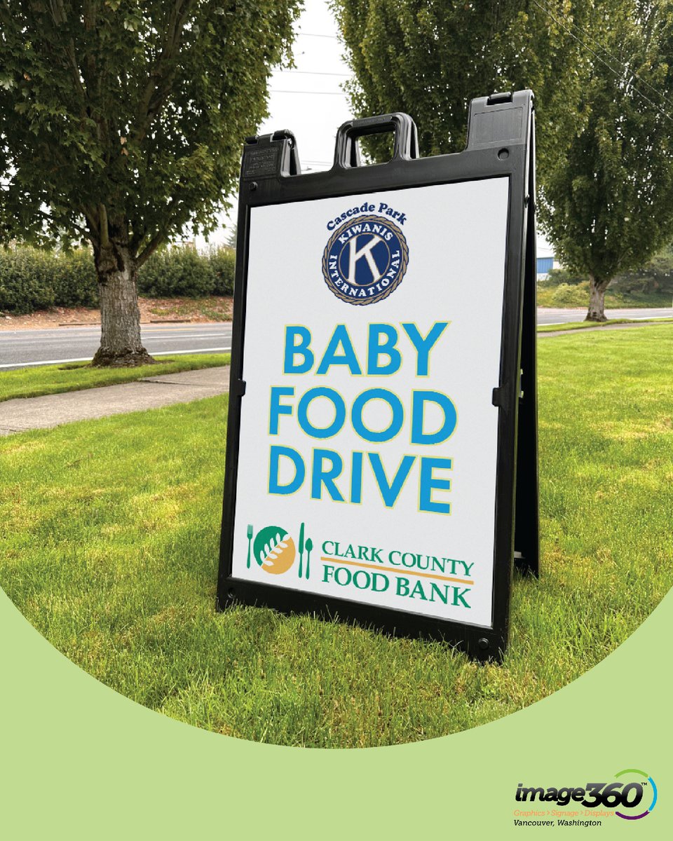image360_van's tweet photo. A-frame inserts for the Cascade Park Kiwanis baby food drive. With the help of our signage, they collected 917 pounds of baby food in 8 hours!
#image360 #image360vancouver #vancovuerwa #clarkcounty #cascadepark #portland #signage #graphics #displays #aframe #sign... https://t.co/a1DtV1yzlw
