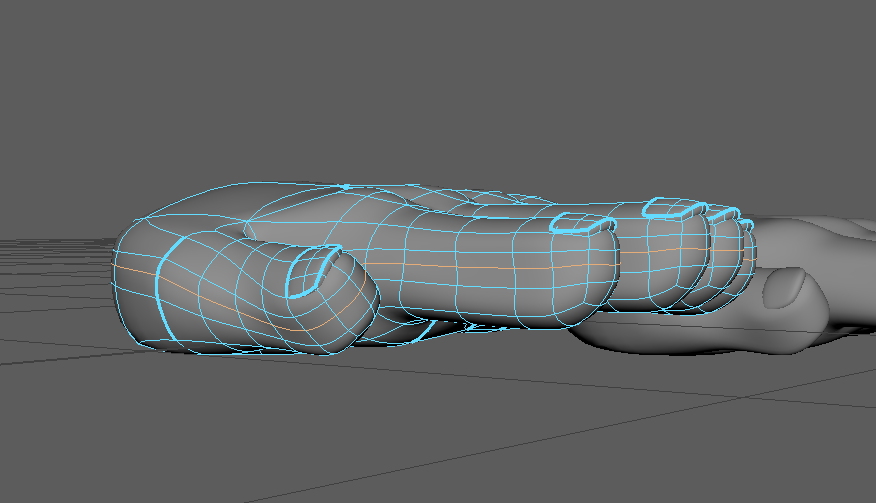 Remanance's tweet image. Modelling new chonky hand WIP to use as base for stuffs. Happy with the nice edge loops and creases