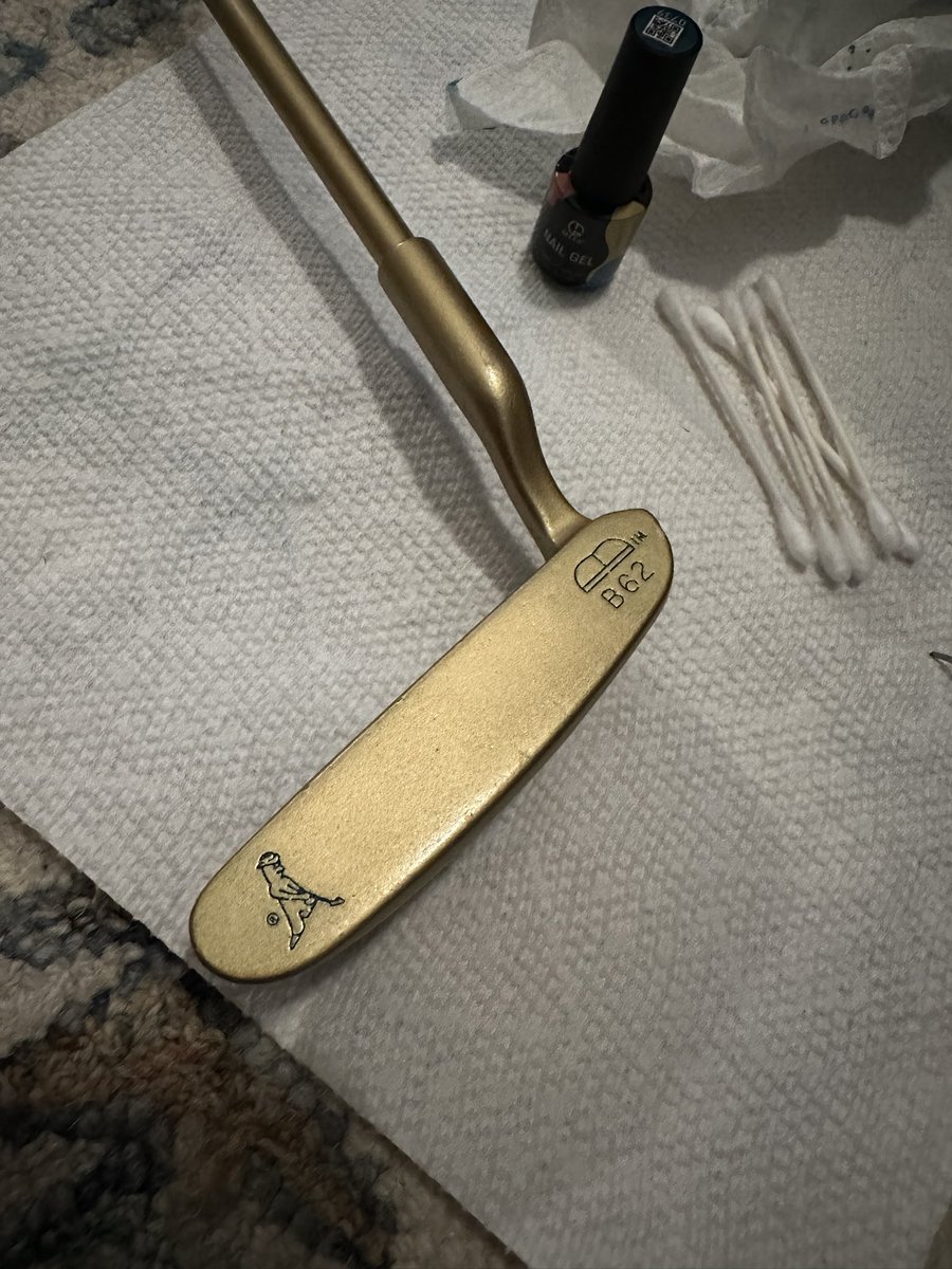 AdamDensberger's tweet photo. Turned some classic Ping putters into memorable trophies for my bachelor party golf tournament. What do we think? @PingTour @ForePlayPod @RiggsBarstool @hen_ease https://t.co/blqwsQkGhC