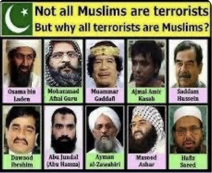Steven41849941's tweet image. Not all Muslims are terrorists, but all today’s terrorists are Muslim.