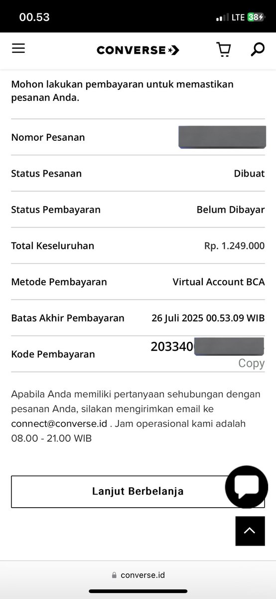 Parmitjoki's tweet image. Baru pertama kali beli di web, ini beneran batas paymentnya dampe besok kan yaa?? Gak akan tiba2 batal kann?? 😭😭