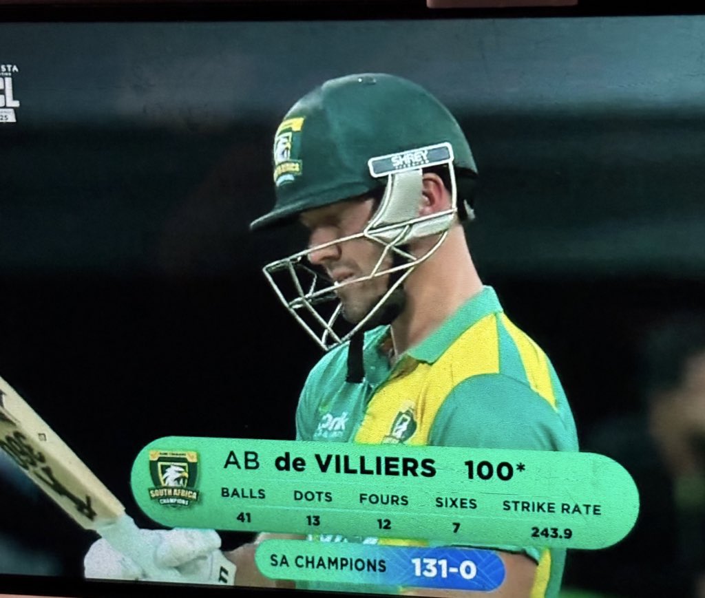 NaeemahBenjamin's tweet image. chasing 153 this is what AB did to England bowlers at 41 years of age bro!!!! Should never have retired so early.