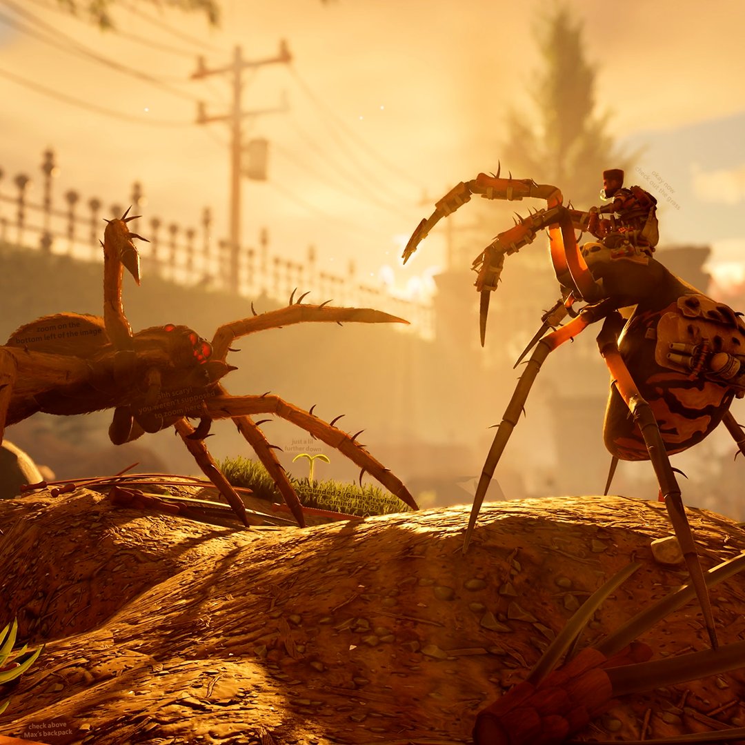 XboxGamePassPC's tweet image. zoom in on the left spider’s body