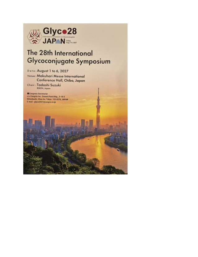 Mark your calendars! 
ICS 2026 – Bratislava, Slovakia | July 5–9, 2026
ICS 2028 – Vancouver, Canada | July 16–19, 2028
Glyco28 – Tokyo, Japan | August 1–6, 2027
Eurocarb23 – Leeds, UK | July 12–22, 2027
Eurocarb29 – Prague, Czech Republic
#glycotime #glycoscience #ICS2026