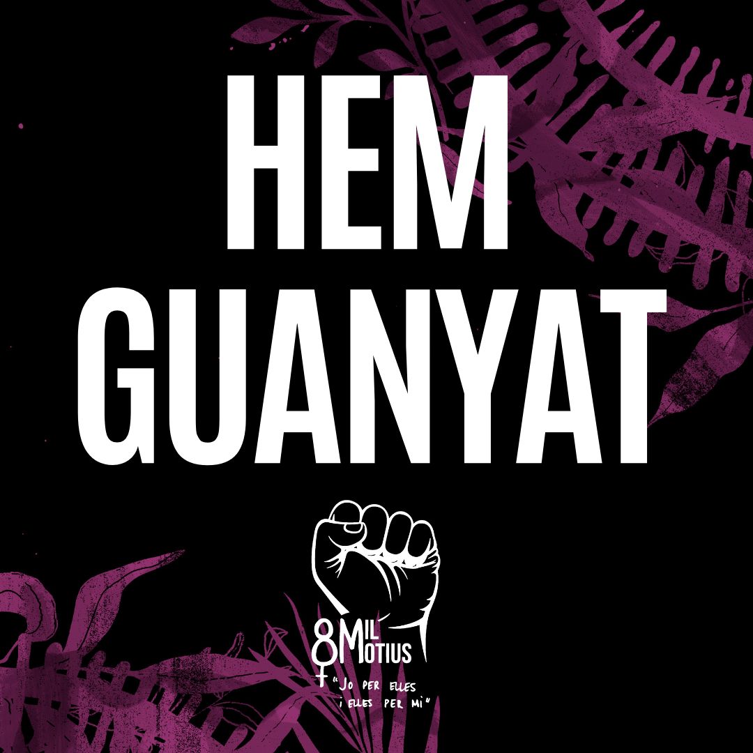💥 8 MIL MOTIUS ABSOLTES! 💥
Teníem clar que hem guanyat políticament, però ara també hem guanyat judicialment

Per totes les encausades, tancades als CIE o a presó. Per totes les que continuem somiant i lluitant per un nou món

Seguim lluitant i més d'hora o més tard, guanyarem!