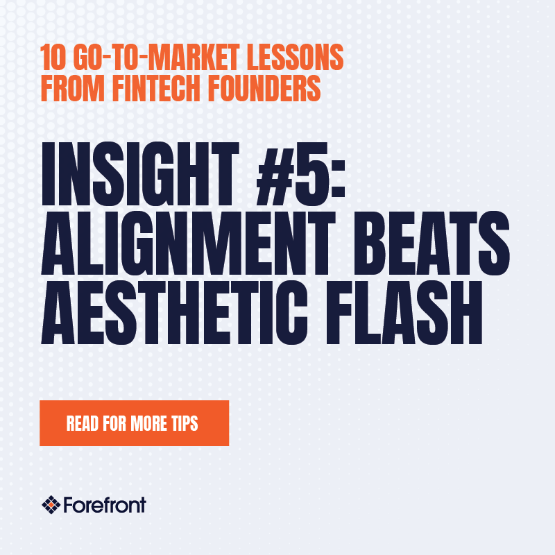 ForefrontComms (@forefrontcomms) on Twitter photo Go-to-market lesson #5: Alignment > flash.
On a recent GTM-focused panel hosted by Forefront's <a href="/ericsoderbergx/">Eric Soderberg</a>, <a href="/crossover_mkts/">Crossover Markets</a> CEO and Co-Founder Brandon Mulvihill shared how his team avoided the flashy, retail-focused style common in crypto. Instead, they built a clean, Go-to-market lesson #5: Alignment > flash.
On a recent GTM-focused panel hosted by Forefront's <a href="/ericsoderbergx/">Eric Soderberg</a>, <a href="/crossover_mkts/">Crossover Markets</a> CEO and Co-Founder Brandon Mulvihill shared how his team avoided the flashy, retail-focused style common in crypto. Instead, they built a clean,