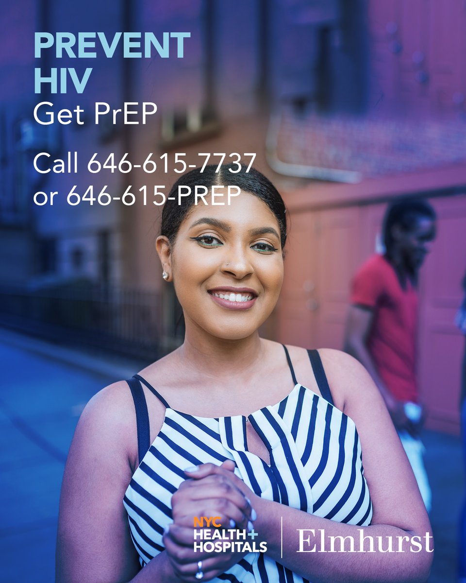 PrEP is a safe and effective medicine that anyone can take to prevent HIV. For appointments at NYC Health + Hospitals/Elmhurst, call 646-615-7737.

on.nyc.gov/44dKO8z.