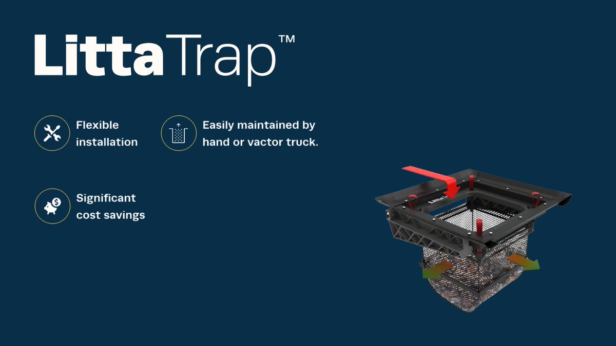 🕳️🌧️ The LittaTrap™ is your first line of defence.
The #LittaTrap™ is:
🗑️ Effective: 100% capture of &gt;5mm 
🛠️ Simple: Easy to install &amp; maintain
✅ Adaptable: Custom liners target specific pollutants
💧 Proven: Tried &amp; tested globally
Learn more - hubs.la/Q03yGQyv0