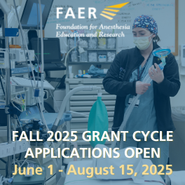SNACCNeuro's tweet image. Take your #research career to the next level - applications for the @Foundation for Anesthesia Education and Research (FAER)’s Fall Grant Cycle are open through August 15, 2025!
Learn more & apply at FAER.org/Grants.
#Anesthesiology #FAERgrant