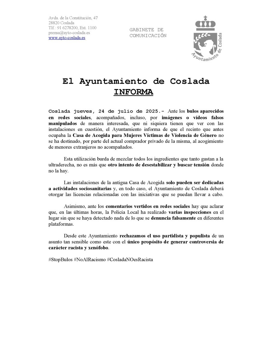 Ayuntamiento de Coslada tweet media