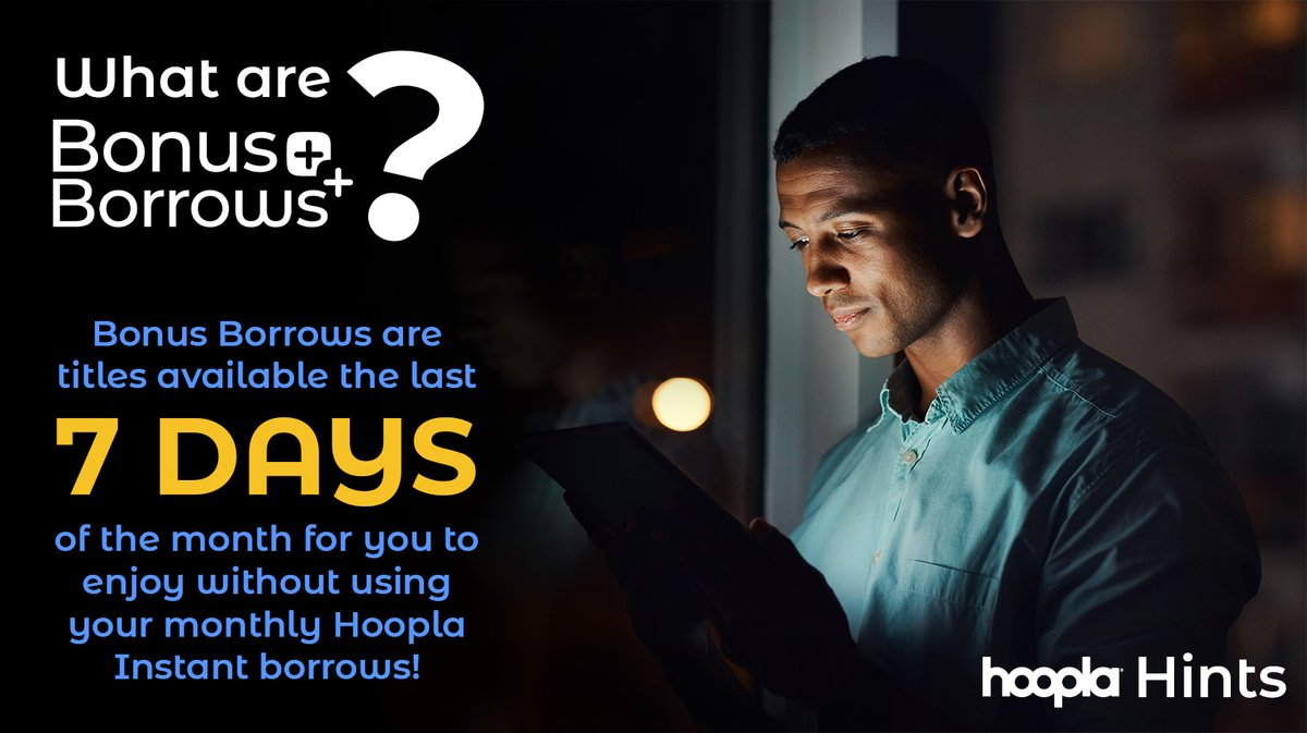 hooplaDigital's tweet image. Explore a broad range of content, new authors, and so much more. 😎📖🎧Stay tuned for tomorrow to see what's in this month's lineup. 📲🤳#hooplahint #hooplabonusborrows