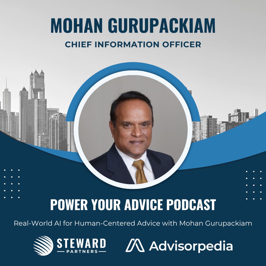 In a new podcast with @Advisorpedia, Mohan Gurupackiam, CIO at Steward Partners, discusses our advisor-driven tech stack, featuring AI tools like StewBot. 
Watch the full interview: ow.ly/Ia9W50WuHAS
#AdvisorTech #FintechInnovation #CIOInsights