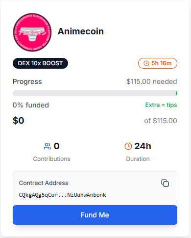 New DexVault is live go Chip in
  I DID

dexvault.xyz/coin/CQkgAQg5q…

The Escrow Walled to donate is:
5i2ePwH9dC6nTCfiFcCvJ5GP7SXDfhUMZnRSBMsj5SqD