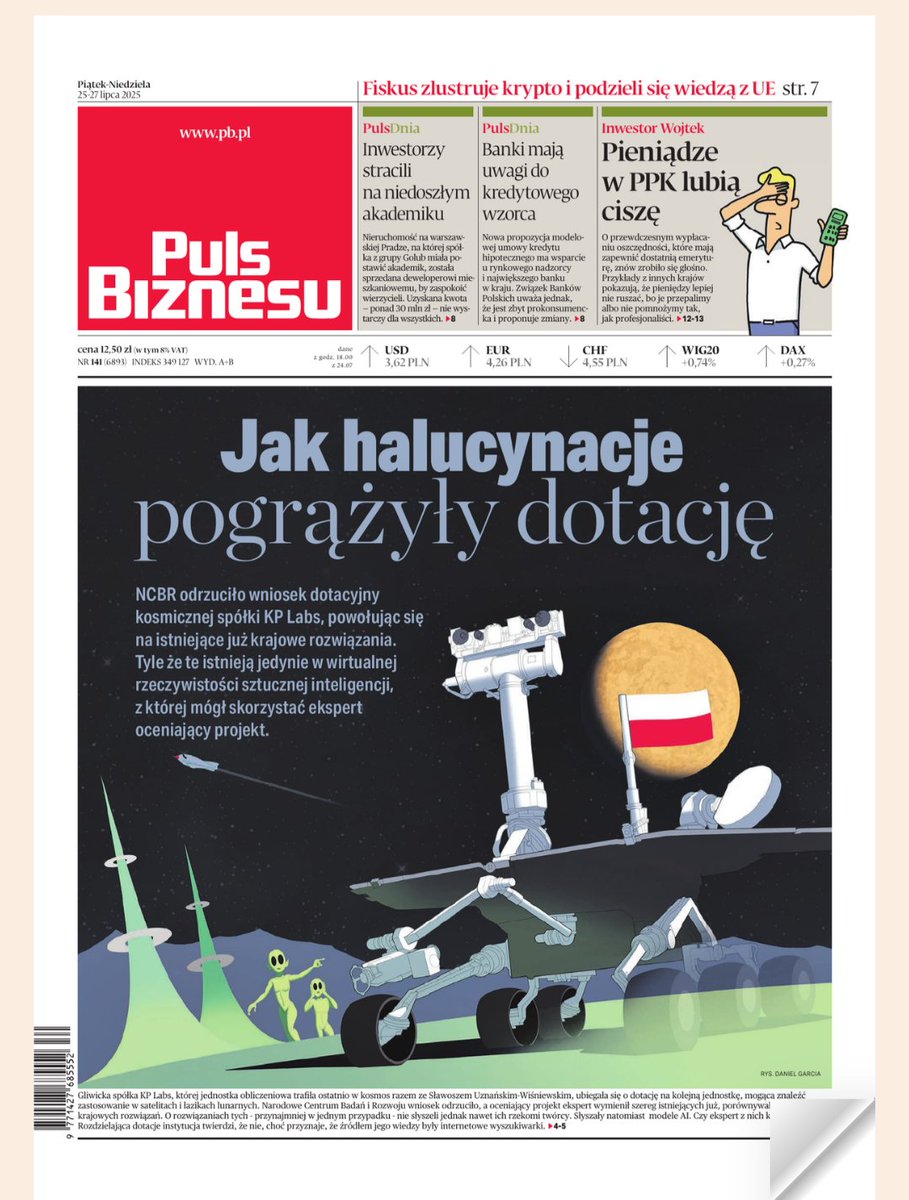 Dwa tygodnie temu spytaliśmy NCBR, czy przy ocenie wniosku dotacyjnego ich ekspert korzystał z AI, bo o technologii, którą wspomina, słyszał tylko Claude.

NCBR odpowiedziało, że ekspert korzystał z Google'a i Binga. Polecam jedynkowym tekst PB