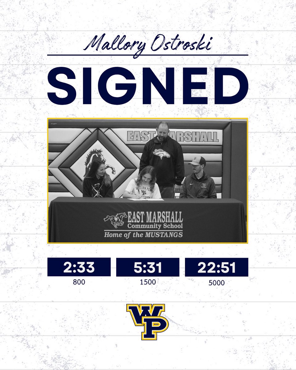 𝐖𝐞𝐥𝐜𝐨𝐦𝐞 𝐭𝐨 𝐭𝐡𝐞 𝐅𝐚𝐦𝐢𝐥𝐲, 𝐌𝐚𝐥𝐥𝐨𝐫𝐲!

Mallory Ostroski
East Marshall HS
Mid-Distance

#PENNextUp #WPUXCTFamily