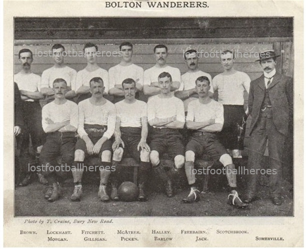 WW1BWFC's tweet image. Bolton Wanderers 1900
Image from Manchester Road stand side Burnden Park