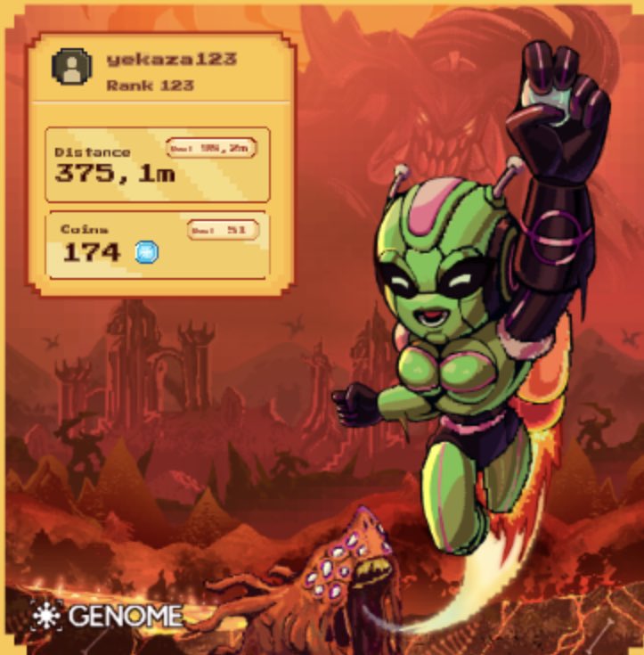 yekaza123's tweet image. I got 375 m not as close to my record 864 m in @genome_protocol vee formation
How come a game gives me the vibes of flappy bird in 2025 man 🤪