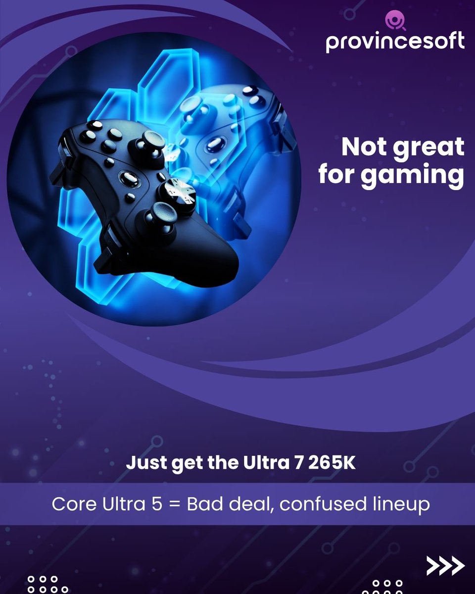 ProvinceSoftInc's tweet image. Is the Intel Core Ultra 5 just noise in the name of performance?
From power consumption to price comparisons, this 65W chip may not be the smart buy you think it is.

Follow ProvinceSoft for simplified tech!
#TechBreakdown #IntelCoreUltra5 #ProvinceSoft