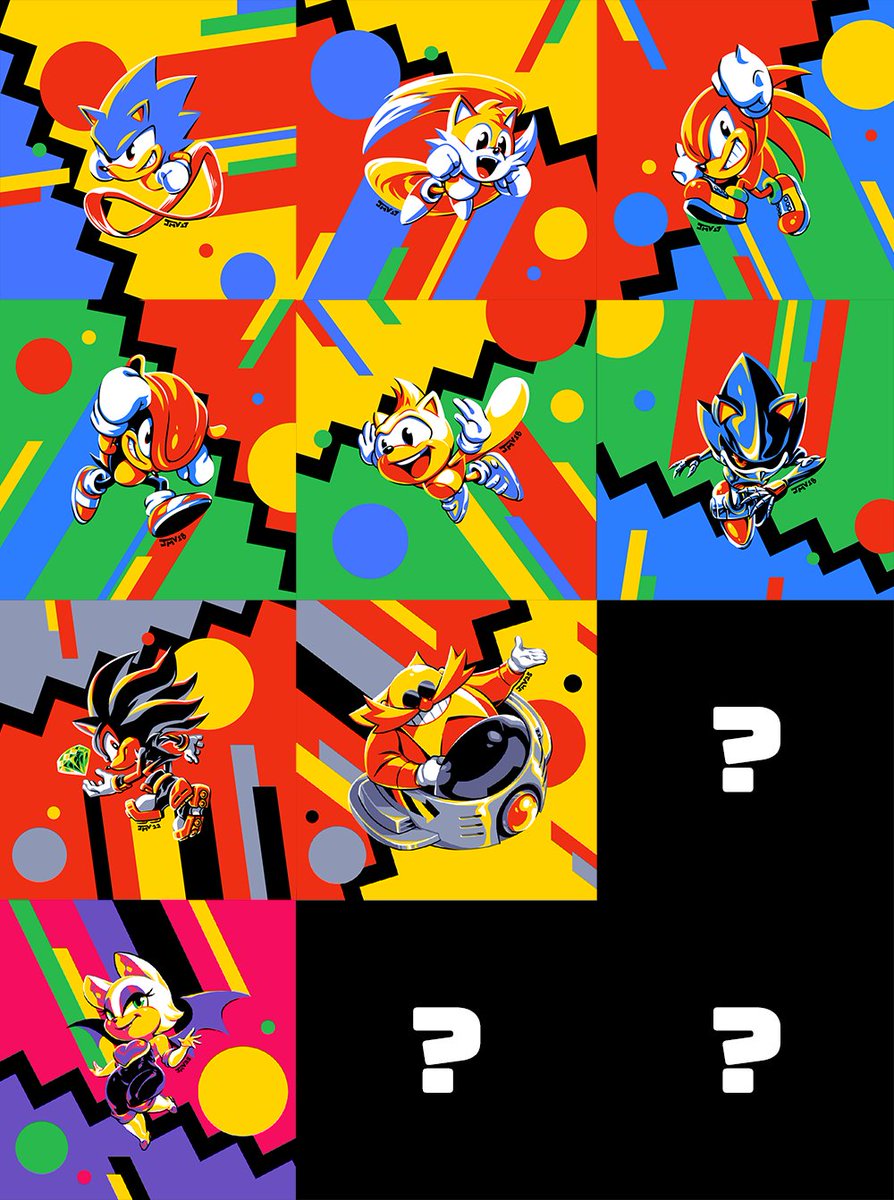 What started as a simple Sonic Mania Tryptic ended up becoming an entire fan art series. I don't think I would be so committed to "finishing" more sets if these characters weren't a genuine joy to draw ❤️