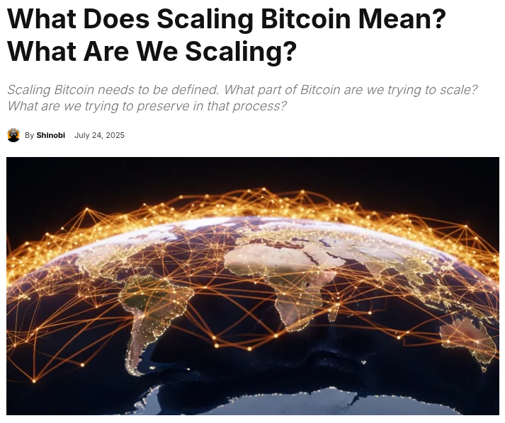 Some thoughts I've just been letting stew for a while on how to mentally set goals when it comes to Bitcoin scaling. Too much gets lost in over-generalization when fixating on transactional throughput and nothing else, or framing tradeoffs as binary.

Article below.
