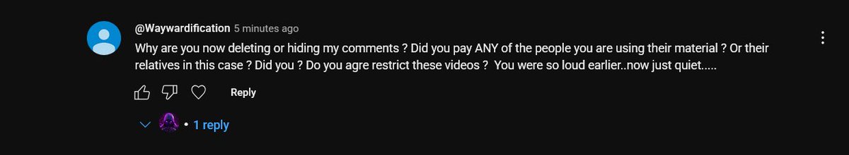 This person isn't well...
(Didn't remove any comments from them, by the way.)