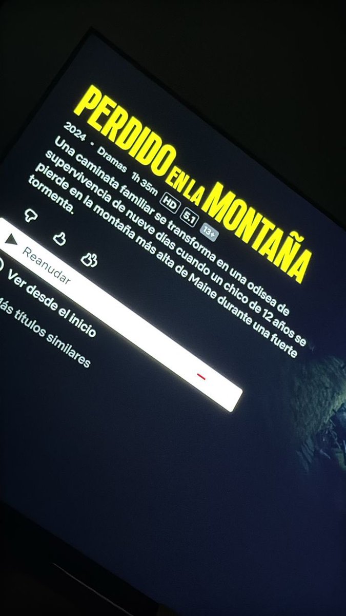Vean en Netflix: Perdido en la Montaña.
Sin desperdicio. Se me aguó el guarapo. 😮‍💨