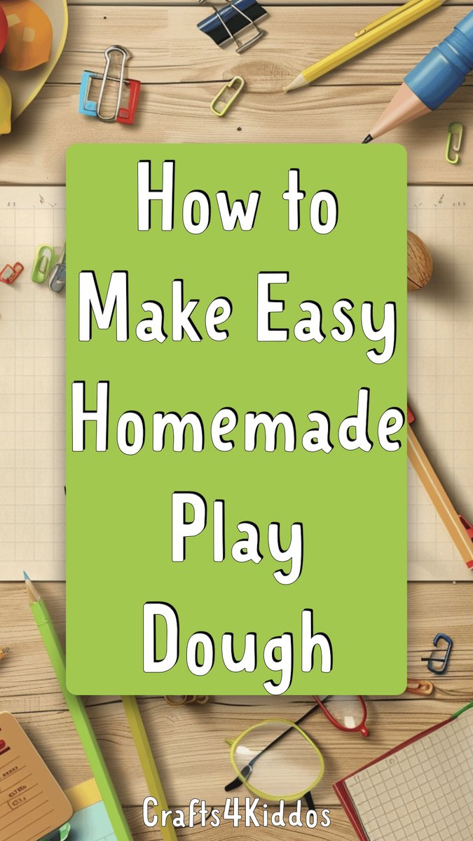 How to make play dough at home with these simple ingredients - crafts4kiddos.com/how-to-make-ea…