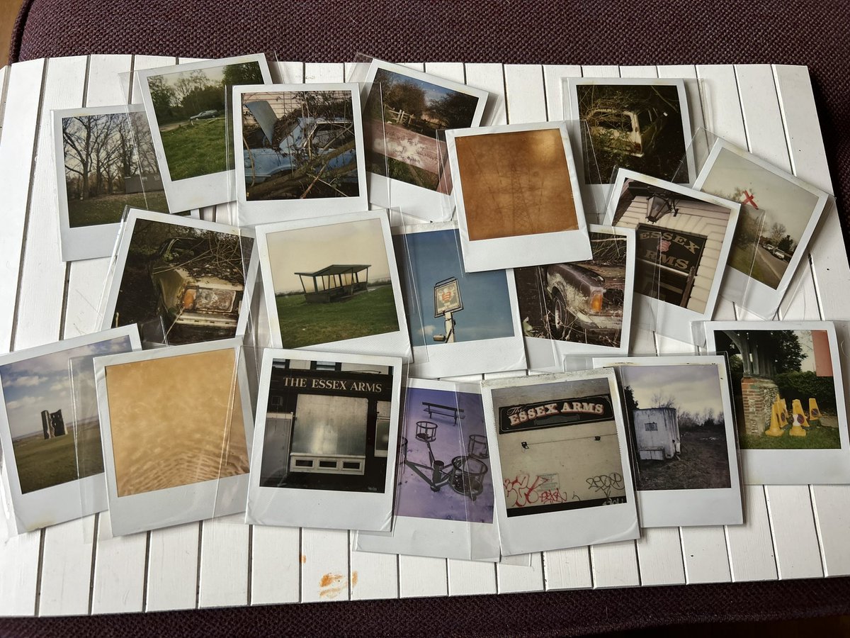 I have found a lot of the Polaroids that make up the cover art for Essex Arms. I’ll have them on the merch stall at Sunday’s Essex Arms shows if anyone wants to buy them. Though I have no idea what they should cost!