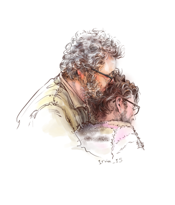 The scent of someone dear to you brings you back to peace and safety. #davidtennant #michaelsheen #ineffablehusbands