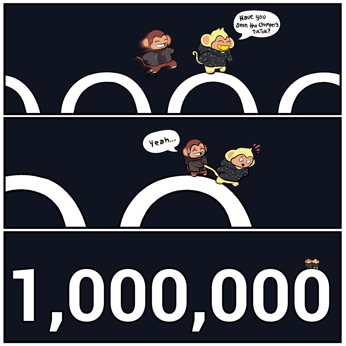 LeeVee_Comics's tweet image. Huge Congrats to the @ChimpersHQ Team breaking the 1 MILLION mark on TikTok.
They are doing absolutely awesome things, bringing love all across the internet