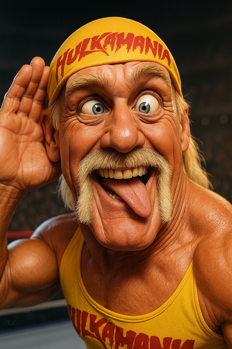 trevoredw1's tweet photo. Just something i generated with AI in homage of Hulk Hogan. https://t.co/JfQkR9d4WQ