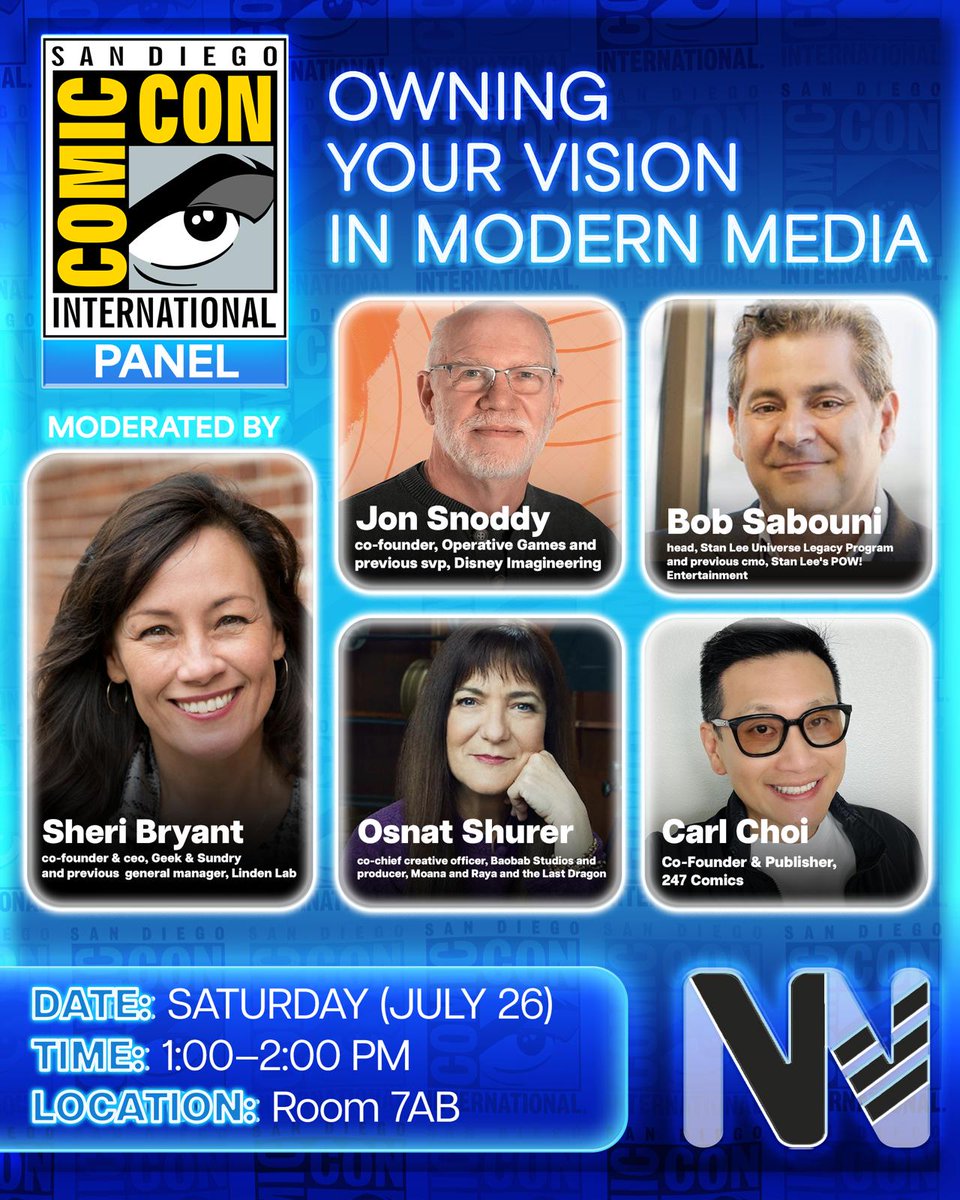 Please come check out this panel at SDCC 2025! Saturday, July 26th 1-2pm in Room 7AB.