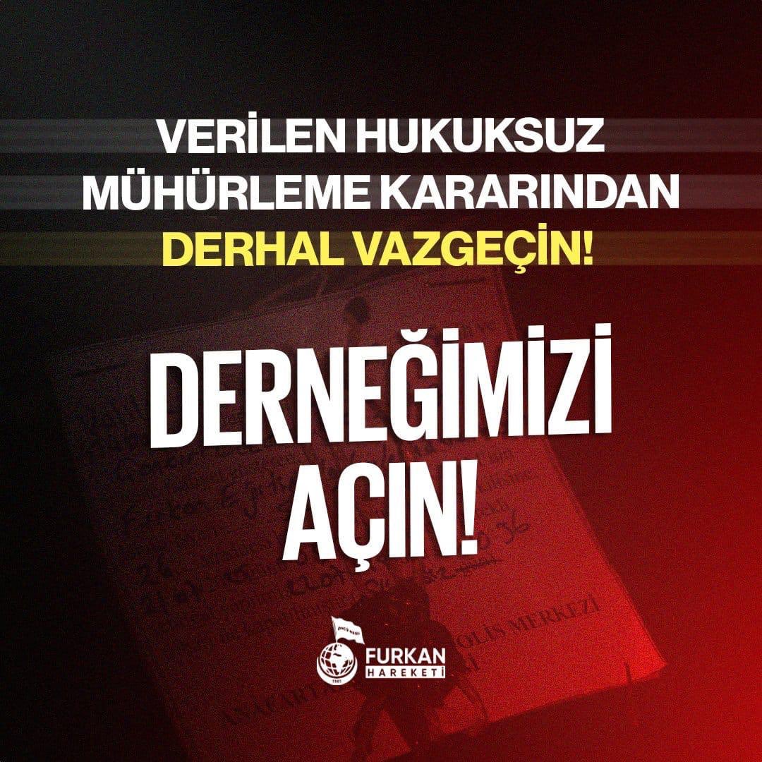 erolardic01's tweet photo. Allah'ın emri peygamberin sünneti olan İslam daveti için sizden izin alacak değiliz. Derneklerimizi Açın
#FurkanaSistematikZulüm mü bırakın. https://t.co/z0W0Khb38q