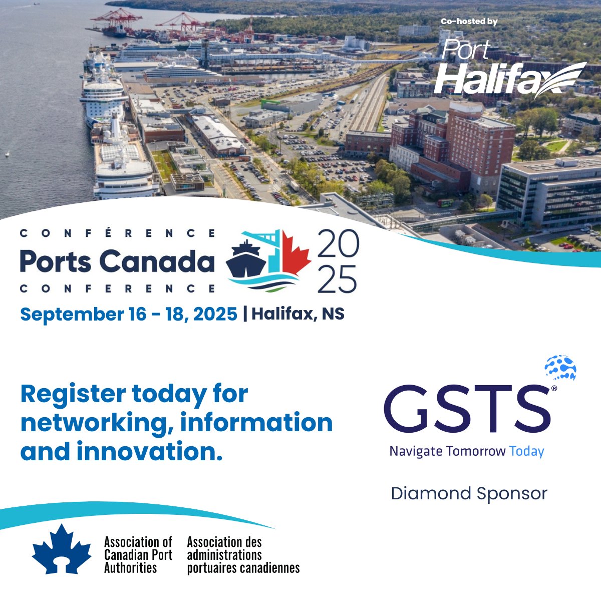 We are excited to have <a href="/GSTS_Info/">GSTS</a> join us as our
💎Diamond sponsor for the #PortsCanada2025 conference and trade show. We appreciate their participation in Halifax and their continued support.
portscanada.ca