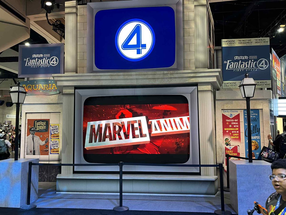 WizardsComics's tweet image. WIZARDS co-host @TheMikeSchwartz is at #SDCC2025 today checking out the #fantastic4 booth. Stay tuned for more updates from the con floor.