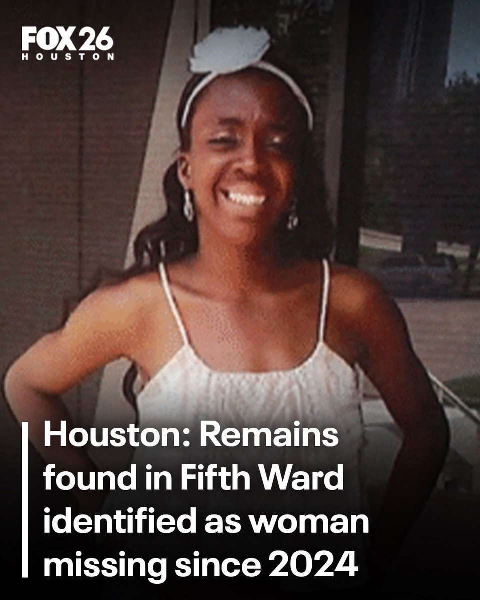 FOX26Houston's tweet image. Dionne Williams was reported missing in August 2024. Her remains were found near Buffalo Bayou in February. fox26houston.com/news/houston-h…