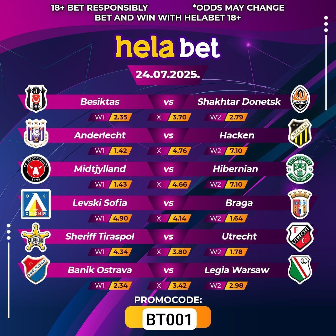 #HELABET
🔹𝗘𝗨𝗥𝗢𝗣𝗔 𝗟𝗘𝗔𝗚𝗨𝗘 𝗠𝗢𝗡𝗘𝗬💯
★ play CORNERS OV85, 10+ ODDS

🟣 Register and free stake.
Register Link👉 cutt.ly/mrETV7DL
Promo Code 👉 BT001