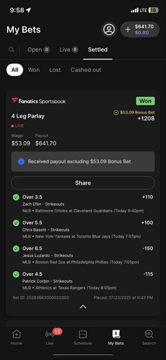 ParlayLonVIP's tweet photo. BANGGGGGG!!! Great day don’t miss today! #SportsBettingX https://t.co/ByFMxpUKnO