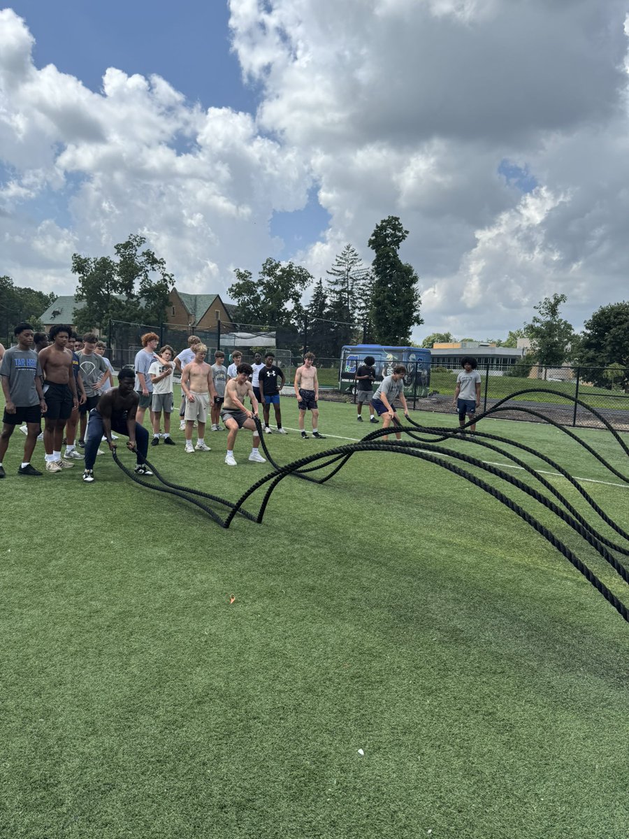 CathedralFBall's tweet image. Finishing the day with a strongman team competition! ☘️🏈