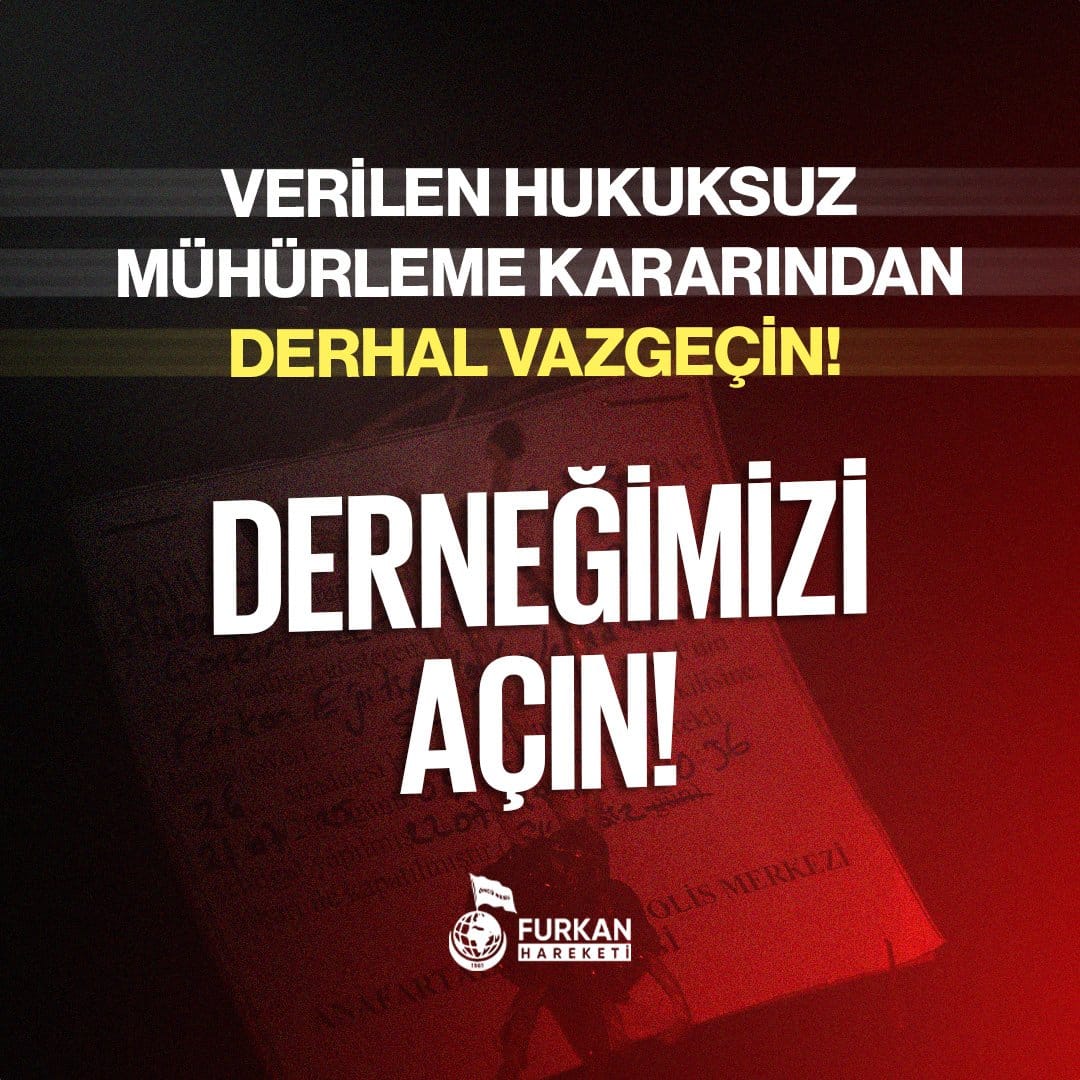 Sizler insanları uyutan sizlerin sahte makamlarını besleyen hocalar güruhu istiyorsunuz 
Bizler ise uyanan ve makamı asıl sahibine teslim eden bireyler yetiştiriyoruz 
İŞTE ASIL MESELE BU

Derneklerimizi Açın
#FurkanaSistematikZulüm