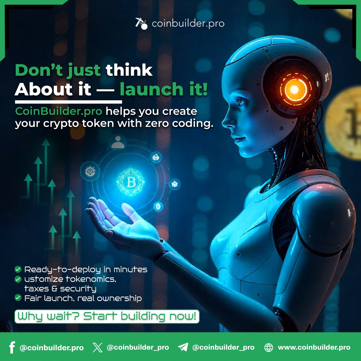 coinbuilder_pro's tweet photo. 💡Don’t just think about it — LAUNCH it!

Got a meme coin idea? A serious DeFi project? Let’s make it real.

👉 Why wait? Start building now at https://t.co/aUgu6jzPwt

🔗 Launch smart. Launch fast.

#CoinBuilderPro #CryptoTokenMaker #DeFiDev #Isak #KCGI2025 #ZIGRWA #hulkhogan https://t.co/K42yqToNML